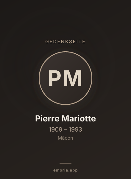 Gedenkportrait von Pierre Mariotte