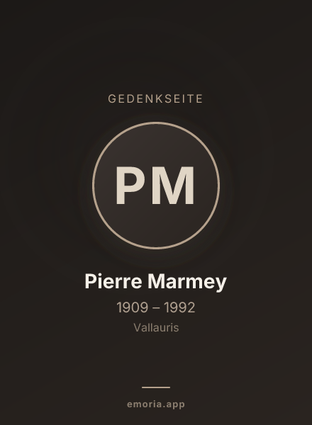 Gedenkportrait von Pierre Marmey