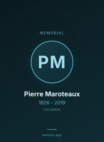 Memorial portrait of Pierre Maroteaux