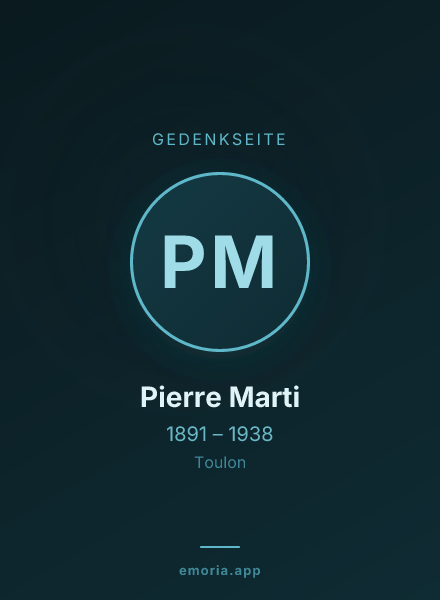 Gedenkportrait von Pierre Marti