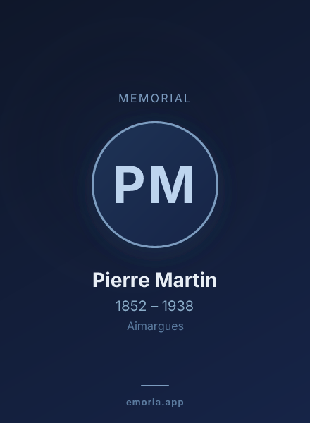 Memorial portrait of Pierre Martin