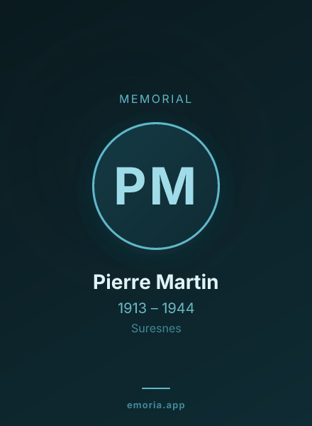 Memorial portrait of Pierre Martin