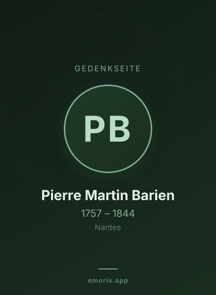 Gedenkportrait von Pierre Martin Barien