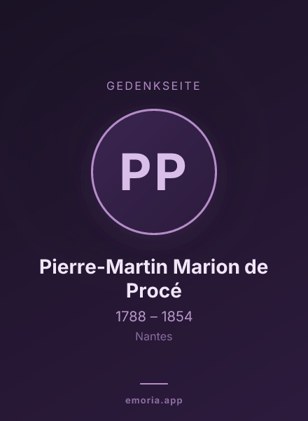 Gedenkportrait von Pierre-Martin Marion de Procé