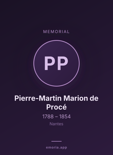Memorial portrait of Pierre-Martin Marion de Procé