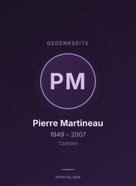 Gedenkportrait von Pierre Martineau