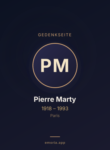 Gedenkportrait von Pierre Marty