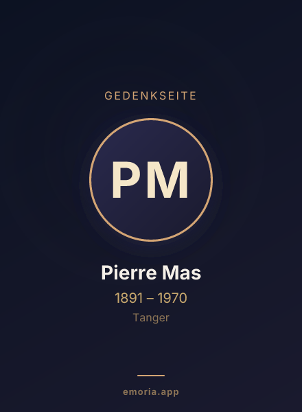 Gedenkportrait von Pierre Mas