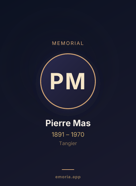 Memorial portrait of Pierre Mas
