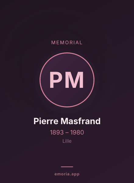 Memorial portrait of Pierre Masfrand