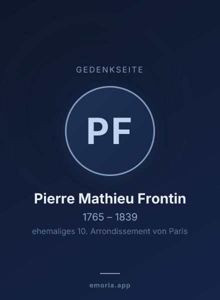 Gedenkportrait von Pierre Mathieu Frontin