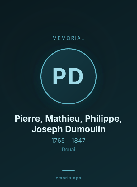 Memorial portrait of Pierre, Mathieu, Philippe, Joseph Dumoulin