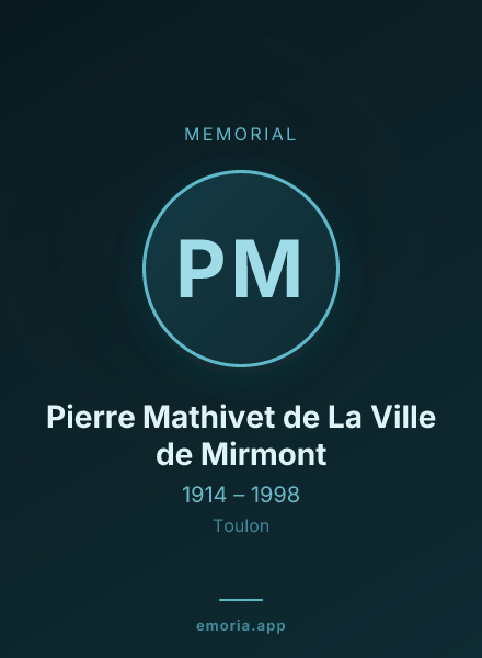 Memorial portrait of Pierre Mathivet de La Ville de Mirmont