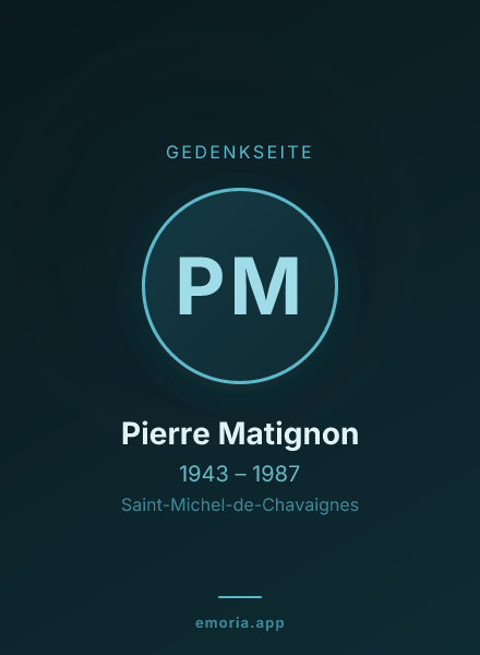 Gedenkportrait von Pierre Matignon