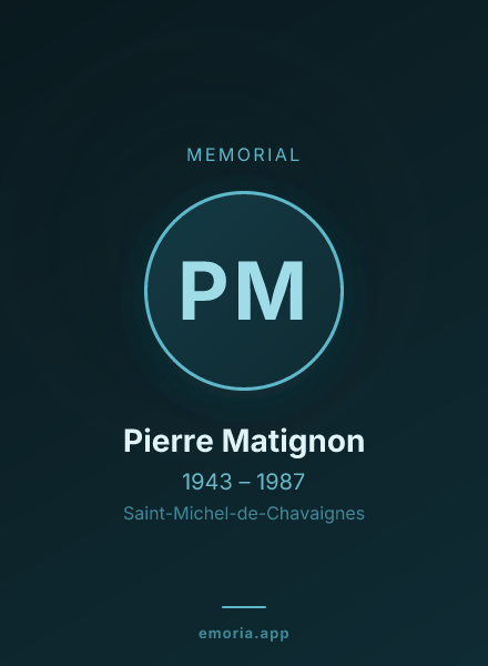 Memorial portrait of Pierre Matignon