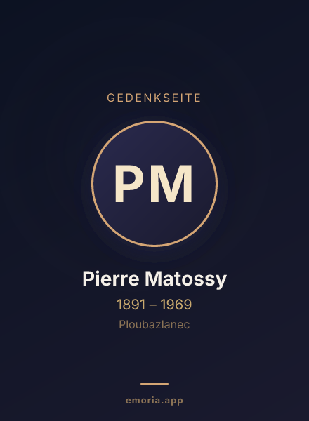 Gedenkportrait von Pierre Matossy