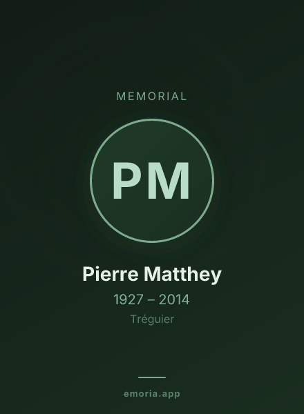 Memorial portrait of Pierre Matthey