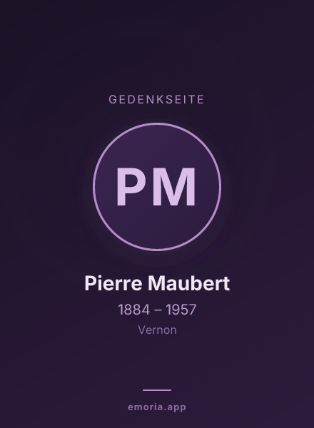 Gedenkportrait von Pierre Maubert