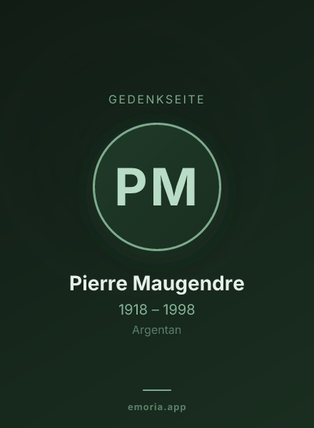 Gedenkportrait von Pierre Maugendre