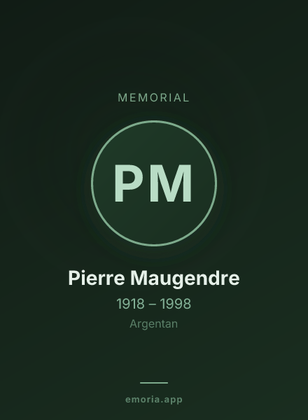 Memorial portrait of Pierre Maugendre
