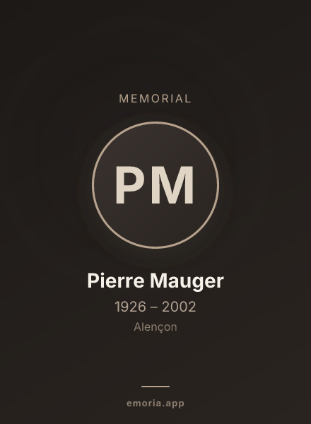Memorial portrait of Pierre Mauger