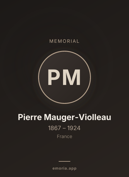Memorial portrait of Pierre Mauger-Violleau