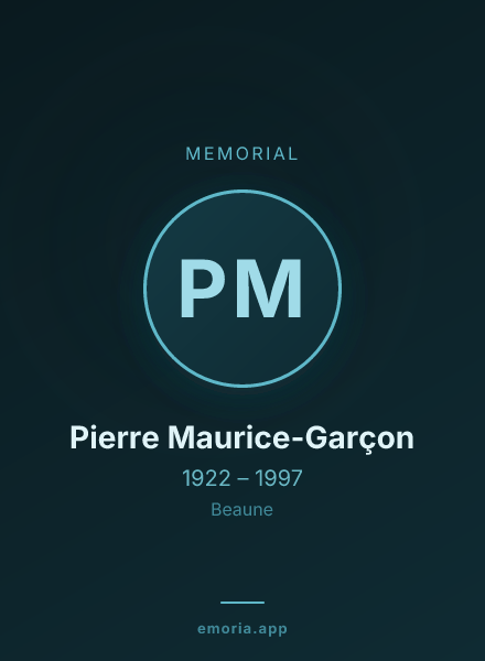 Memorial portrait of Pierre Maurice-Garçon