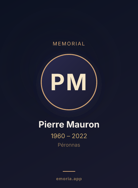 Memorial portrait of Pierre Mauron