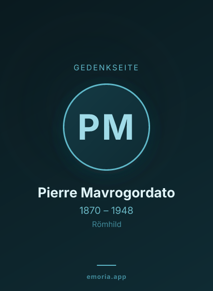 Gedenkportrait von Pierre Mavrogordato