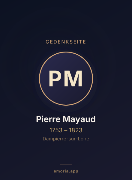 Gedenkportrait von Pierre Mayaud