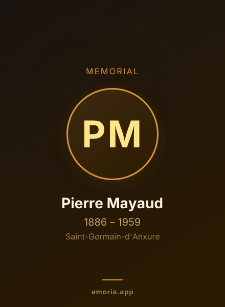 Memorial portrait of Pierre Mayaud