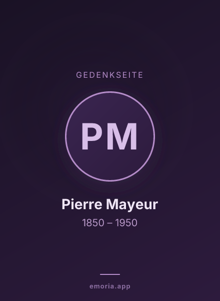 Gedenkportrait von Pierre Mayeur