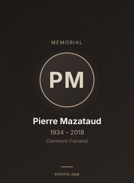 Memorial portrait of Pierre Mazataud
