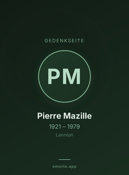 Gedenkportrait von Pierre Mazille