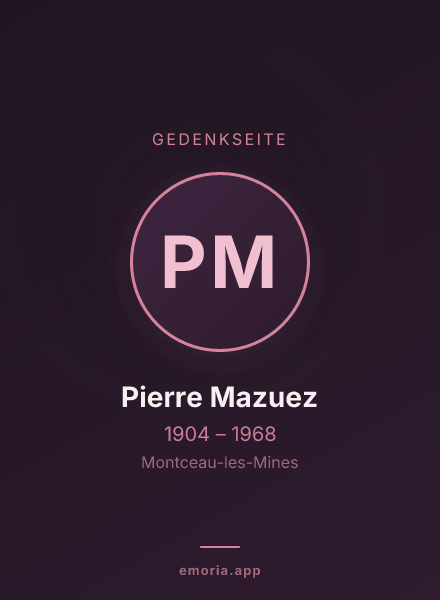 Gedenkportrait von Pierre Mazuez