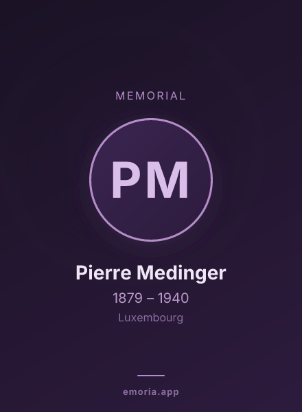 Memorial portrait of Pierre Medinger