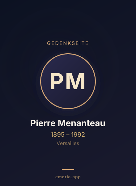 Gedenkportrait von Pierre Menanteau