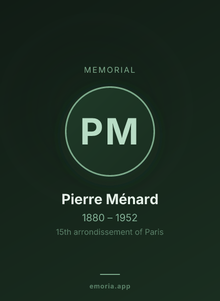Memorial portrait of Pierre Ménard