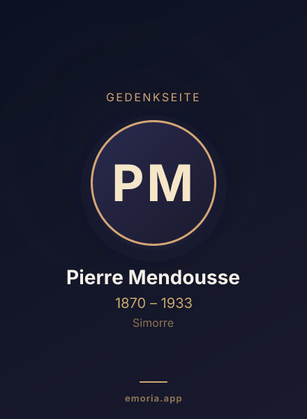 Gedenkportrait von Pierre Mendousse