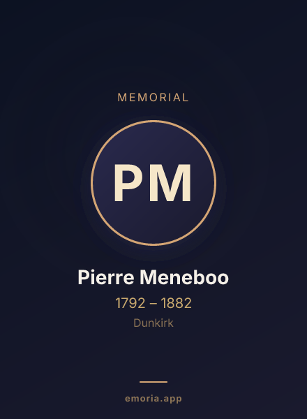 Memorial portrait of Pierre Meneboo