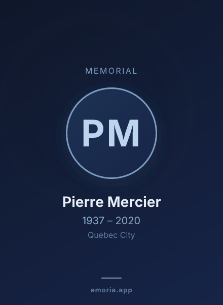 Memorial portrait of Pierre Mercier