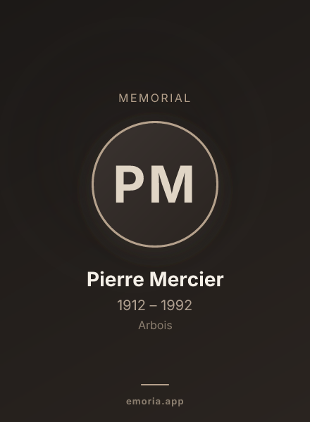 Memorial portrait of Pierre Mercier
