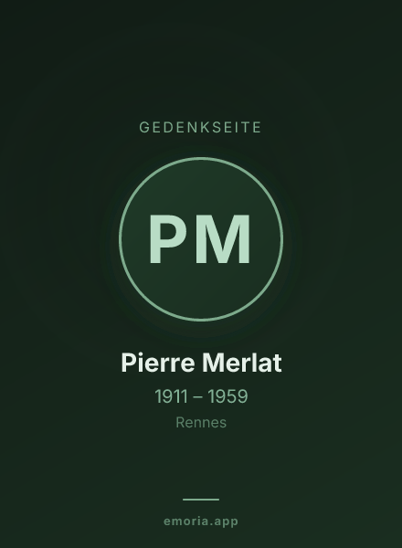 Gedenkportrait von Pierre Merlat