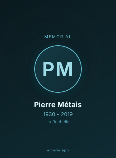 Memorial portrait of Pierre Métais