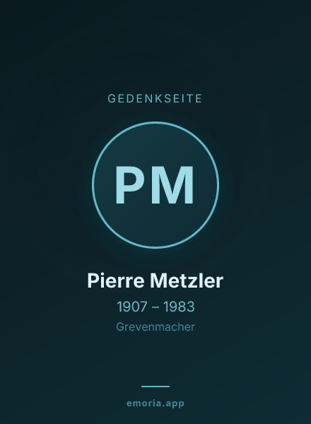 Gedenkportrait von Pierre Metzler