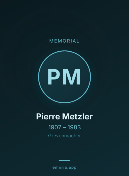 Memorial portrait of Pierre Metzler