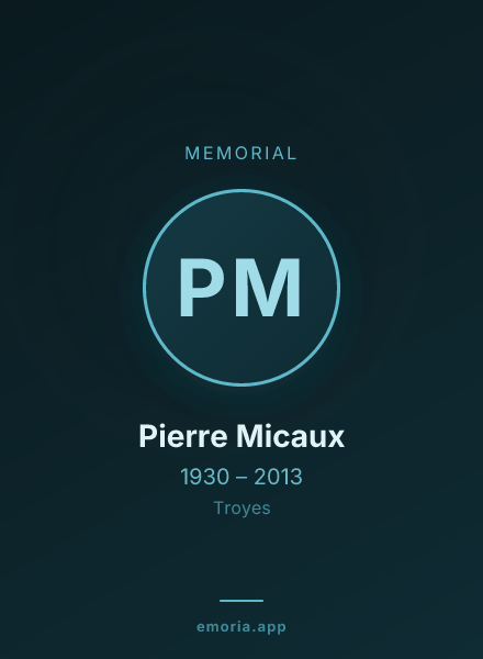 Memorial portrait of Pierre Micaux