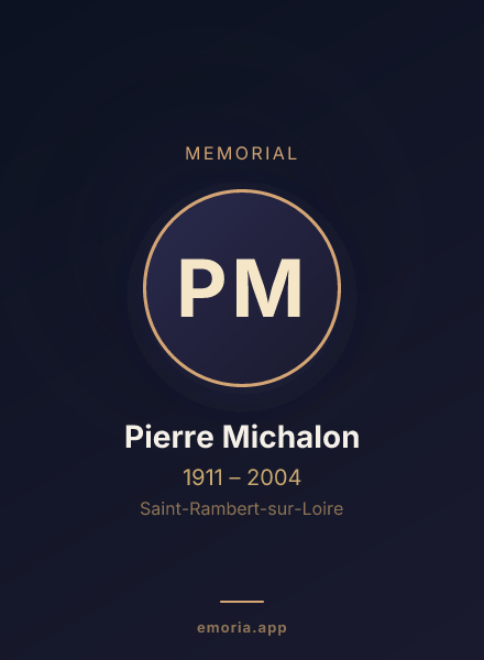 Memorial portrait of Pierre Michalon