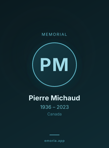 Memorial portrait of Pierre Michaud