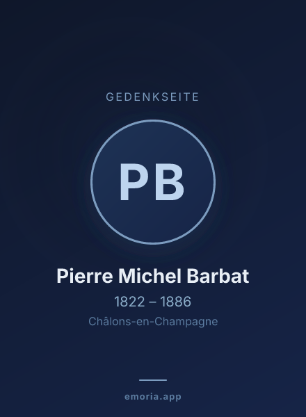 Gedenkportrait von Pierre Michel Barbat